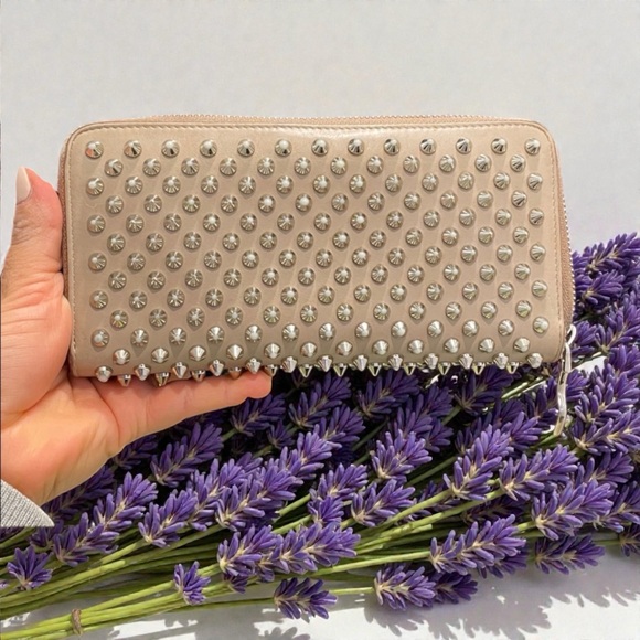 Authentic Christian LouboutinStudded Beige Wallet